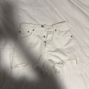 Zara White Denim Cutoff Shorts – Size 28 (EU 38)